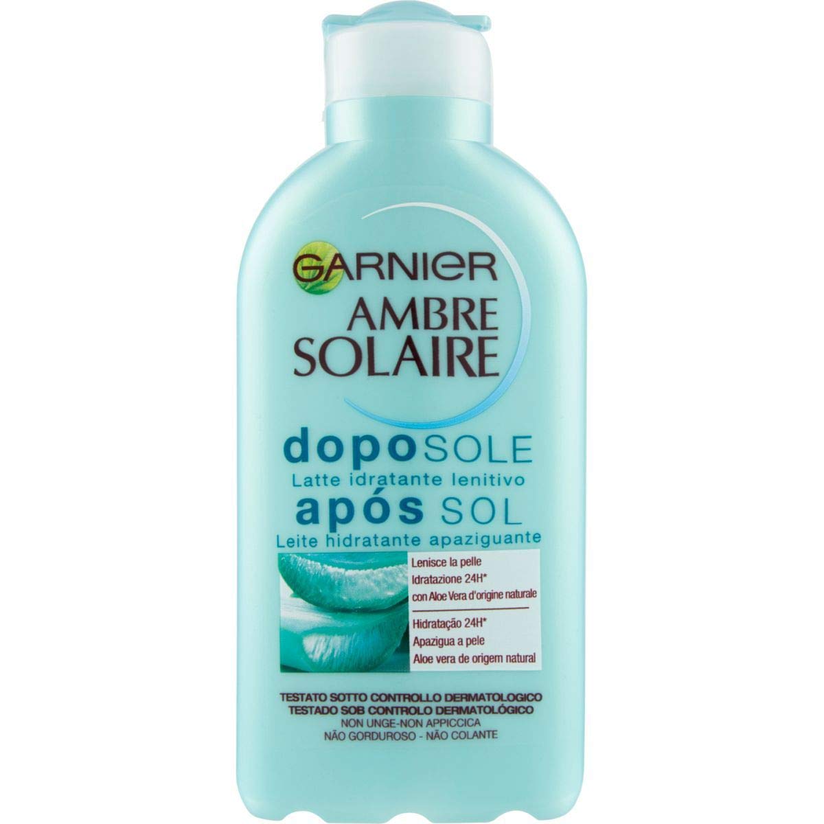 garnier-ambre-solaire-latte-doposole-viso-e-corpo-aloe-vera-200-ml image 2