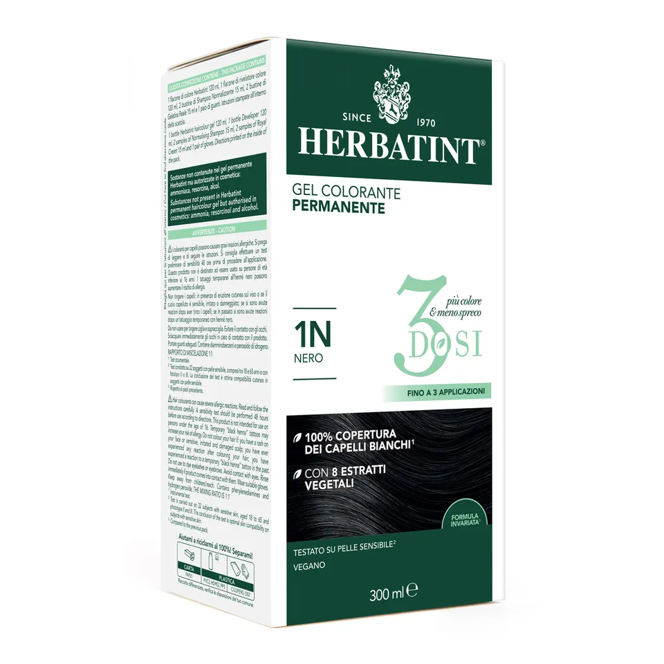 herbatint-gel-colorante-permanente-3dosi-1n-nero-300-ml image 1