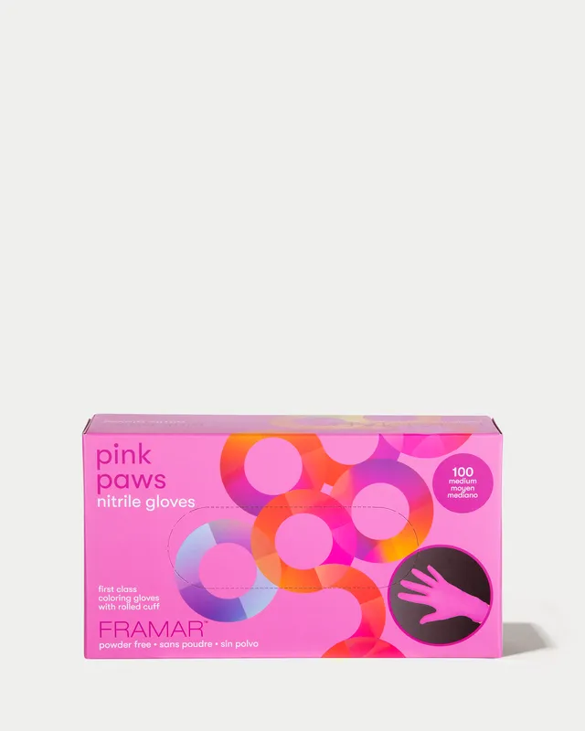 framar-pink-paws-guanti-in-nitrile-confezione-da-100-pezzi image 1