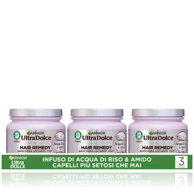 garnier-ultra-dolce-maschera-lisciante-acqua-di-riso-e-amido-multi-pack-x3-da-34 image 1