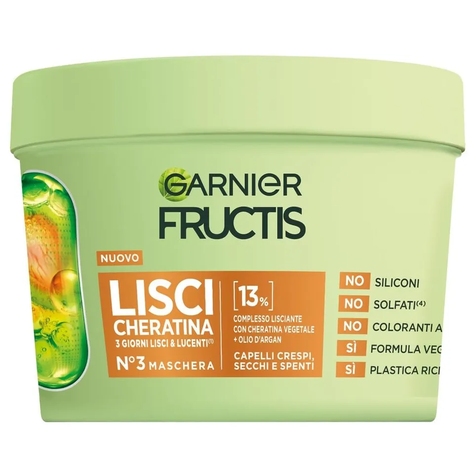 garnier-fructis-lisci-cheratina-maschera-lisciante-cheratina-vegetale-e-olio-di- image 1