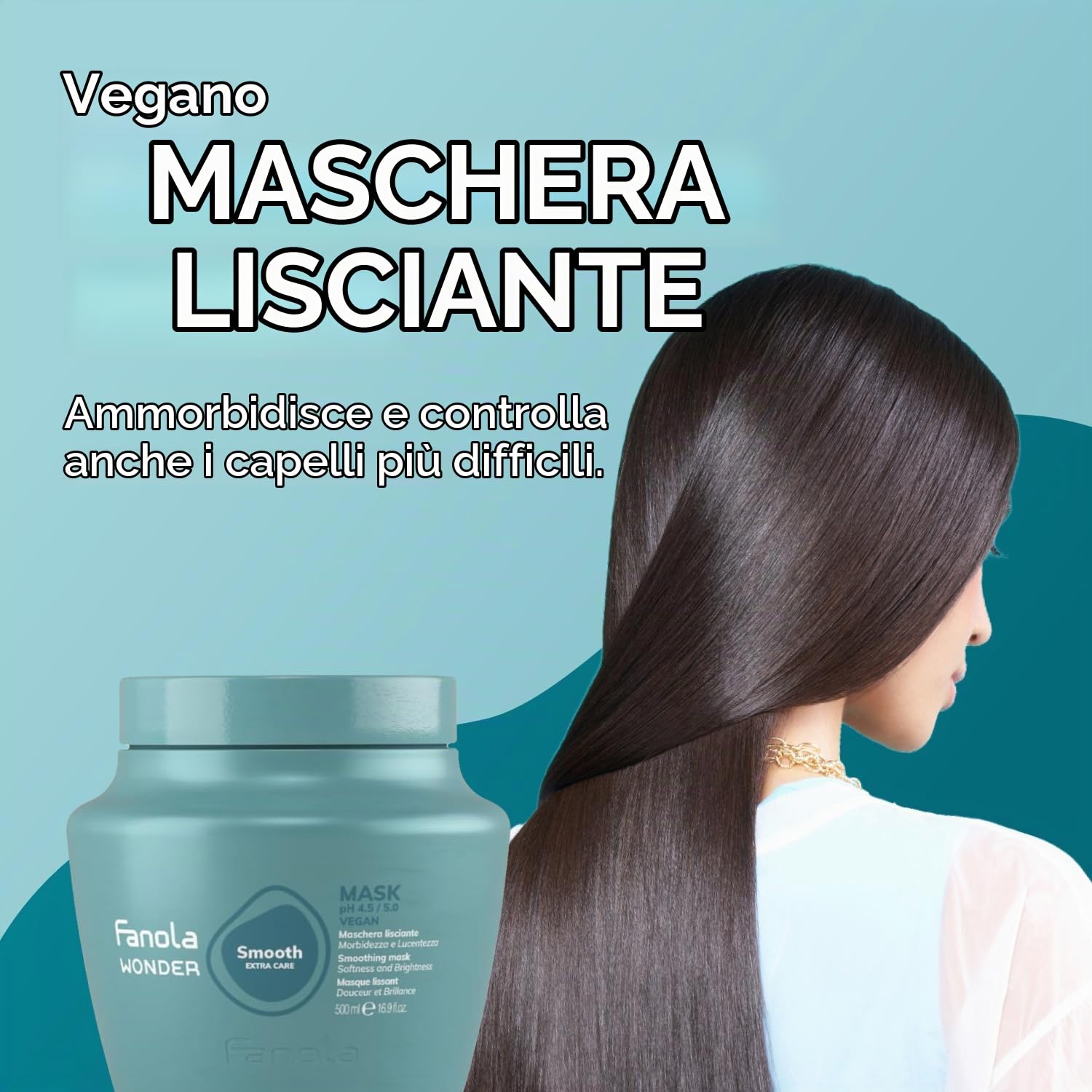 fanola-wonder-smooth-maschera-lisciante-capelli-1000-ml image 2