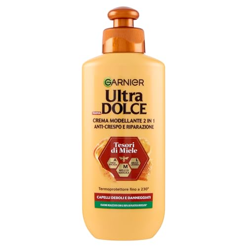 garnier-ultra-dolce-tesori-di-miele-crema-modellante-2-in-1-anti-crespo-200-ml image 2