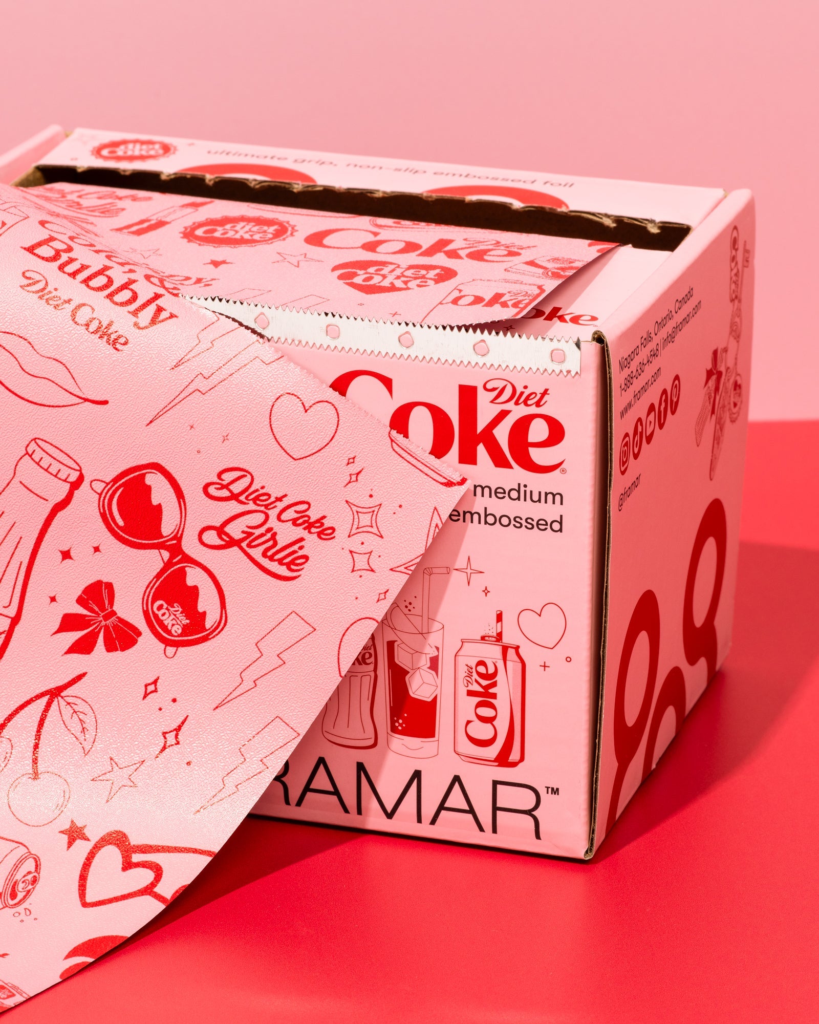 framar-diet-coke-embossed-roll-carta-stagnola-320ft image 6