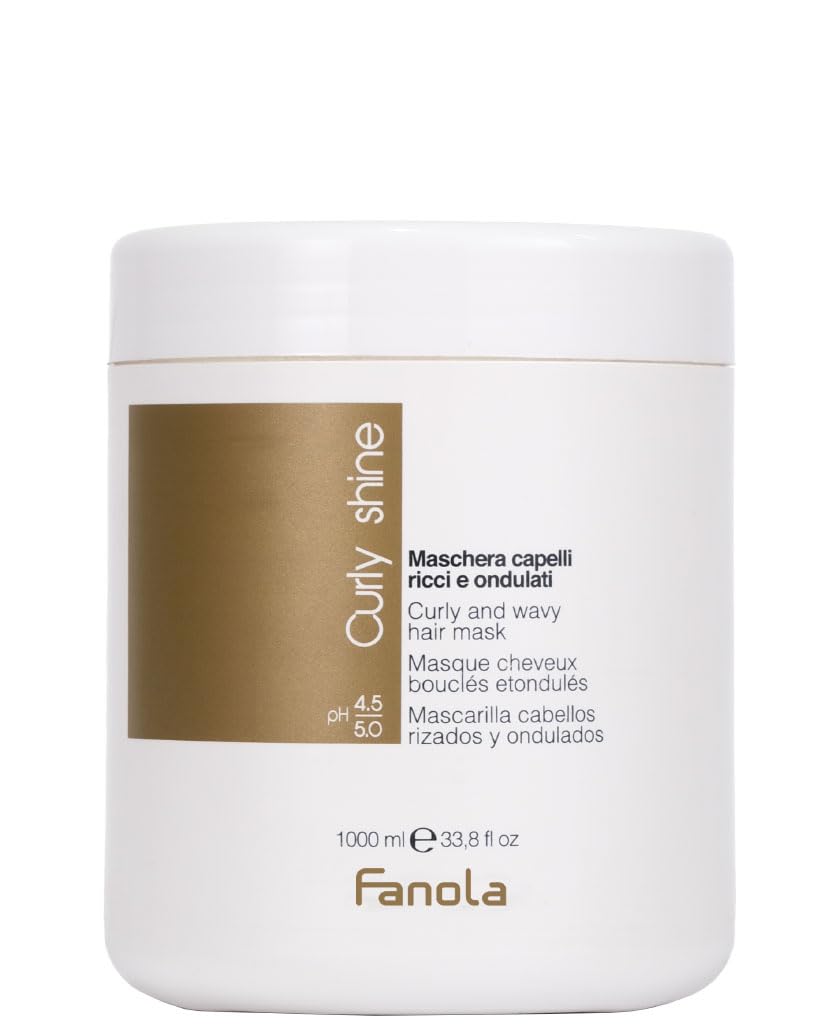 fanola-curly-shine-maschera-capelli-ricci-e-ondulati-1000-ml image 1