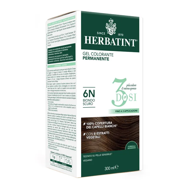 herbatint-gel-colorante-permanente-3dosi-6n-biondo-scuro-300-ml image 1