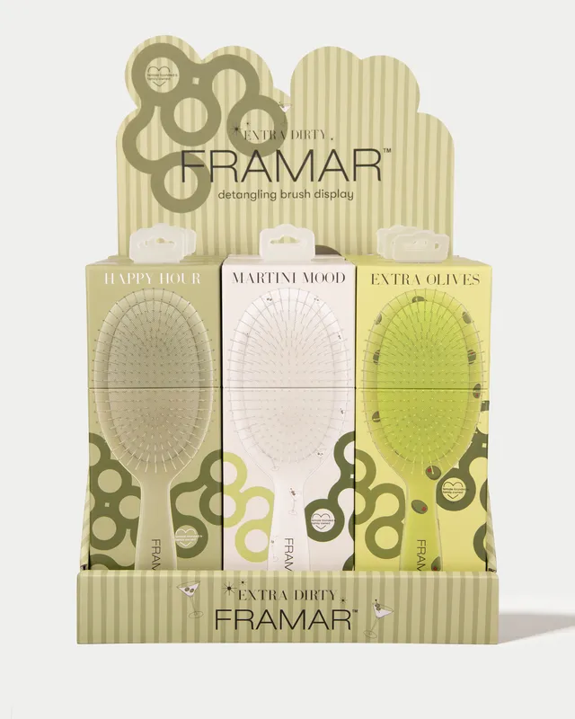 framar-extra-dirty-detangle-brush-display-9-pezzi-happy-hour-martini image 1