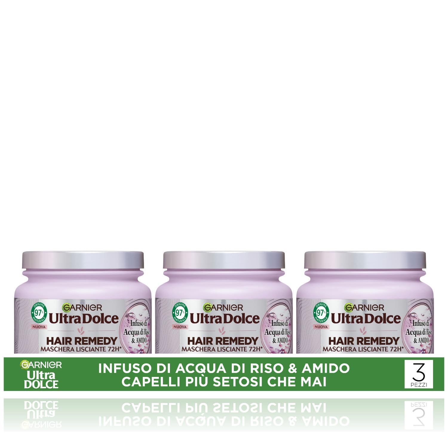 garnier-ultra-dolce-maschera-lisciante-acqua-di-riso-e-amido-multi-pack-x3-da-34 image 1