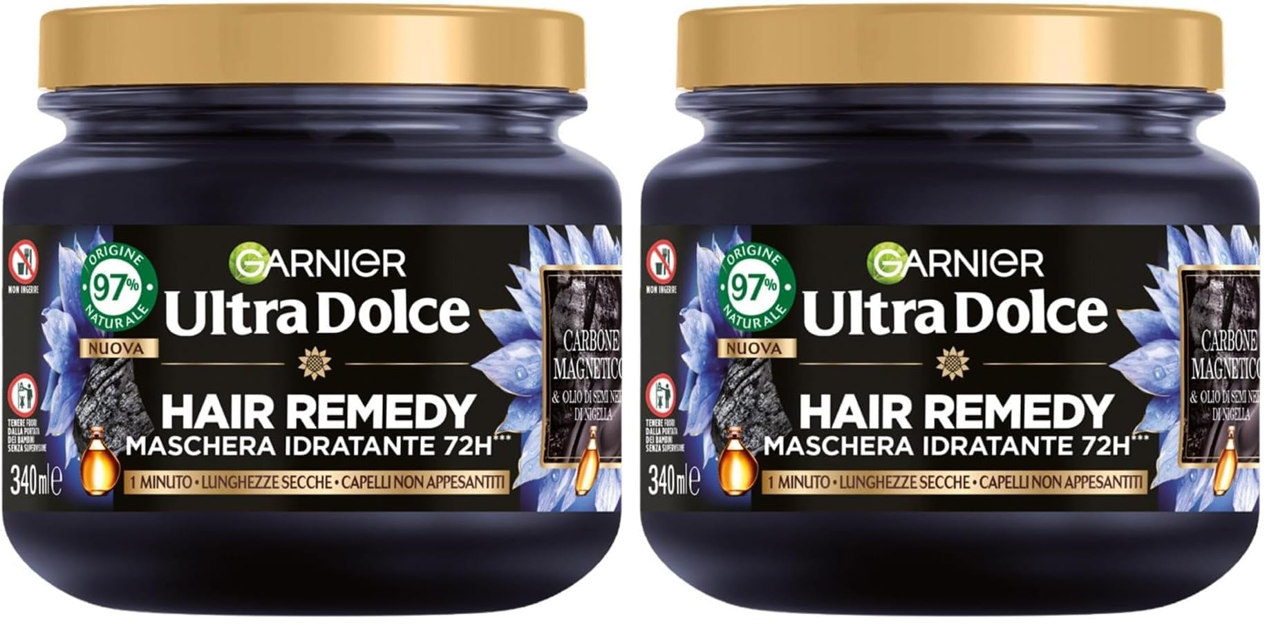 garnier-ultra-dolce-carbone-magnetico-maschera-idratante-hair-remedy-340-ml image 7