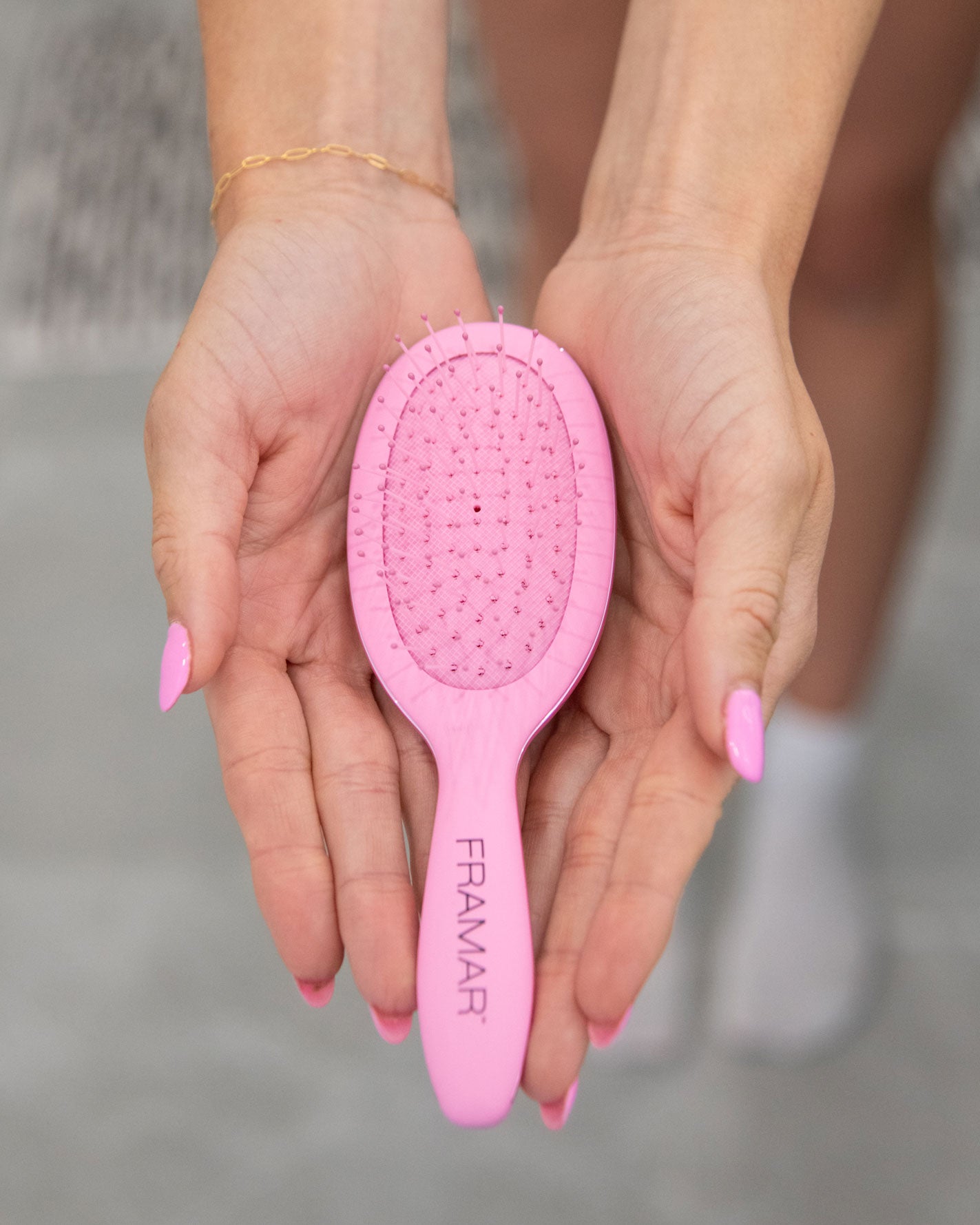 framar-mini-detangle-brush-pink-spazzola-districante-compatta image 3