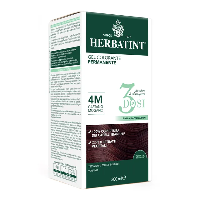 herbatint-gel-colorante-permanente-3-dosi-4m-castano-mogano-300-ml image 1
