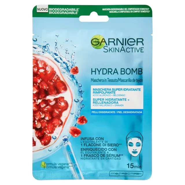 garnier-skinactive-hydra-bomb-maschera-viso-tessuto-melograno-32-ml image 1