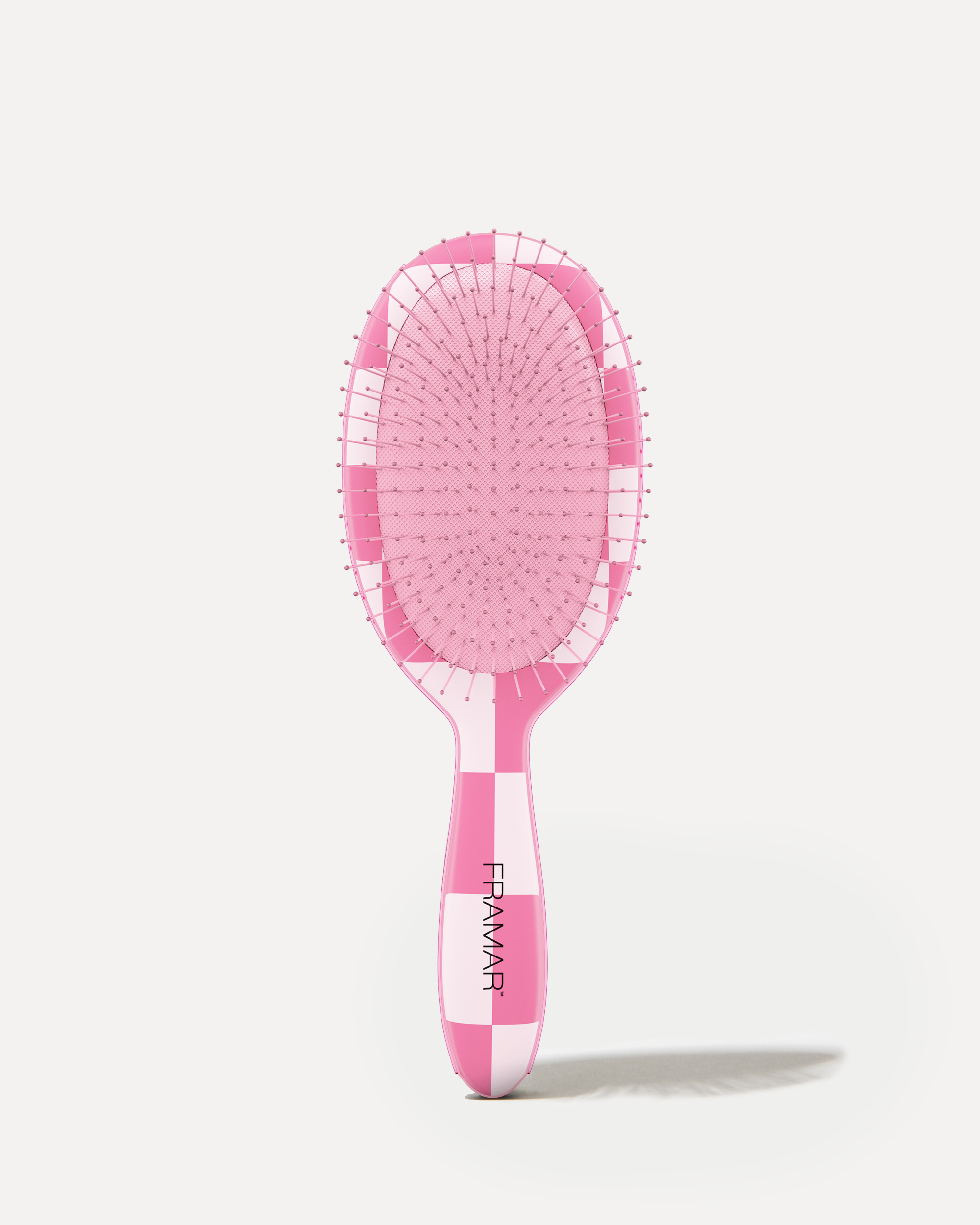 framar-checked-out-pink-detangle-brush-spazzola-districante-quadretti image 1