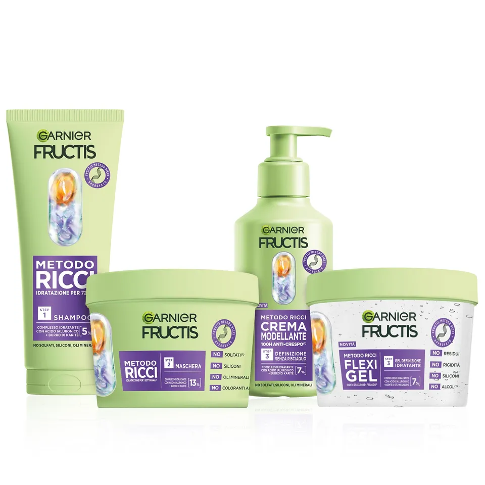 garnier-kit-curls-metodo-ricci-shampoo-maschera-gel-crema-modellante image 1