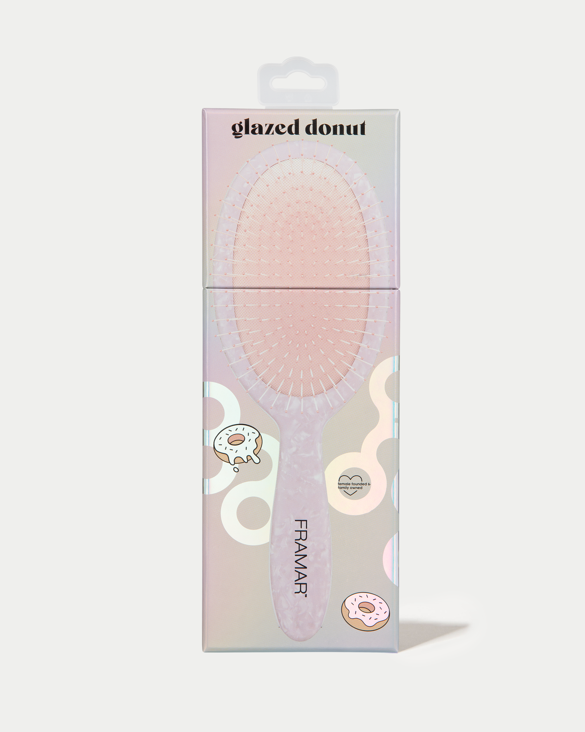 framar-glazed-donut-detangle-brush-spazzola-districante-rosa-holo image 3