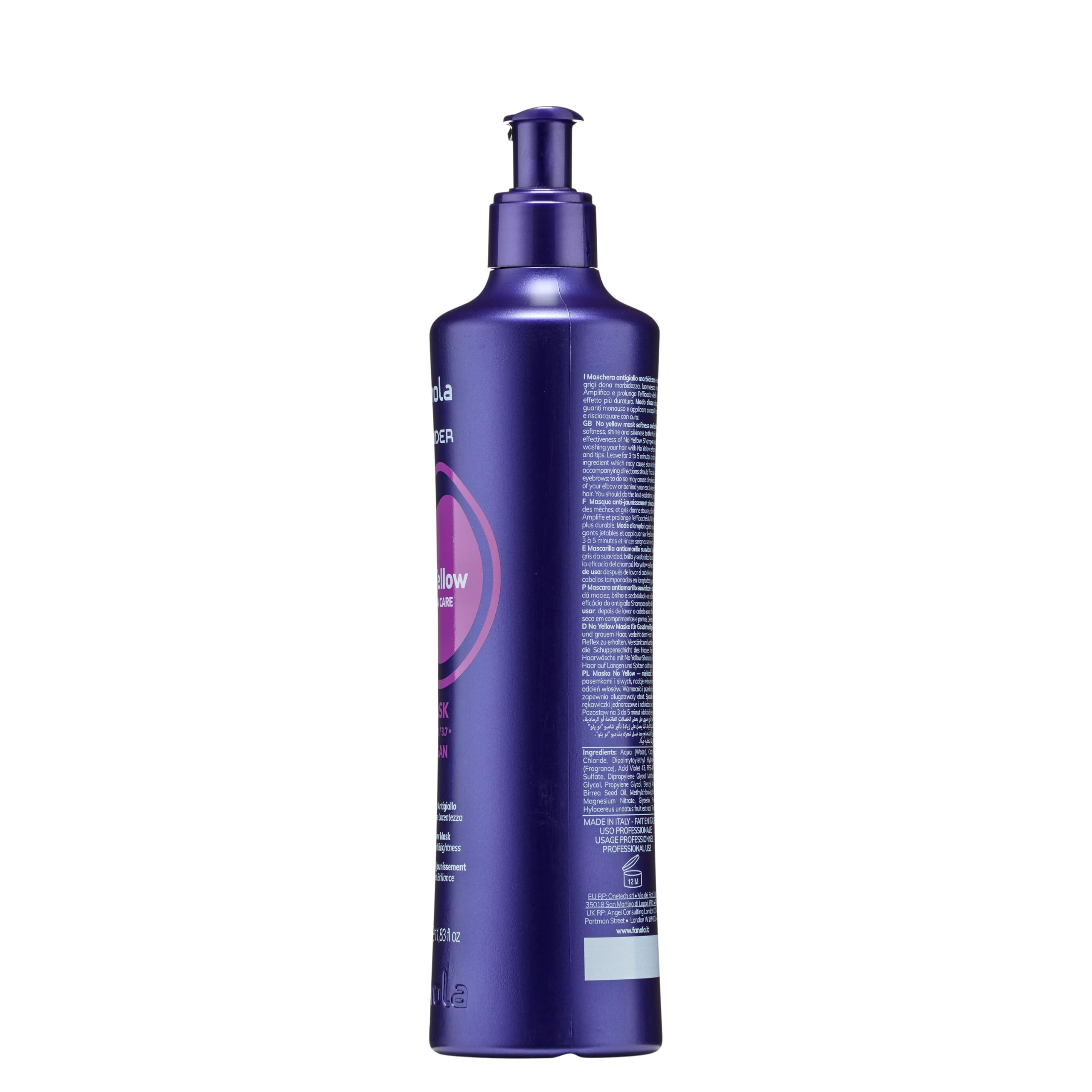 fanola-wonder-no-yellow-maschera-antigiallo-per-biondi-e-grigi-350-ml image 2