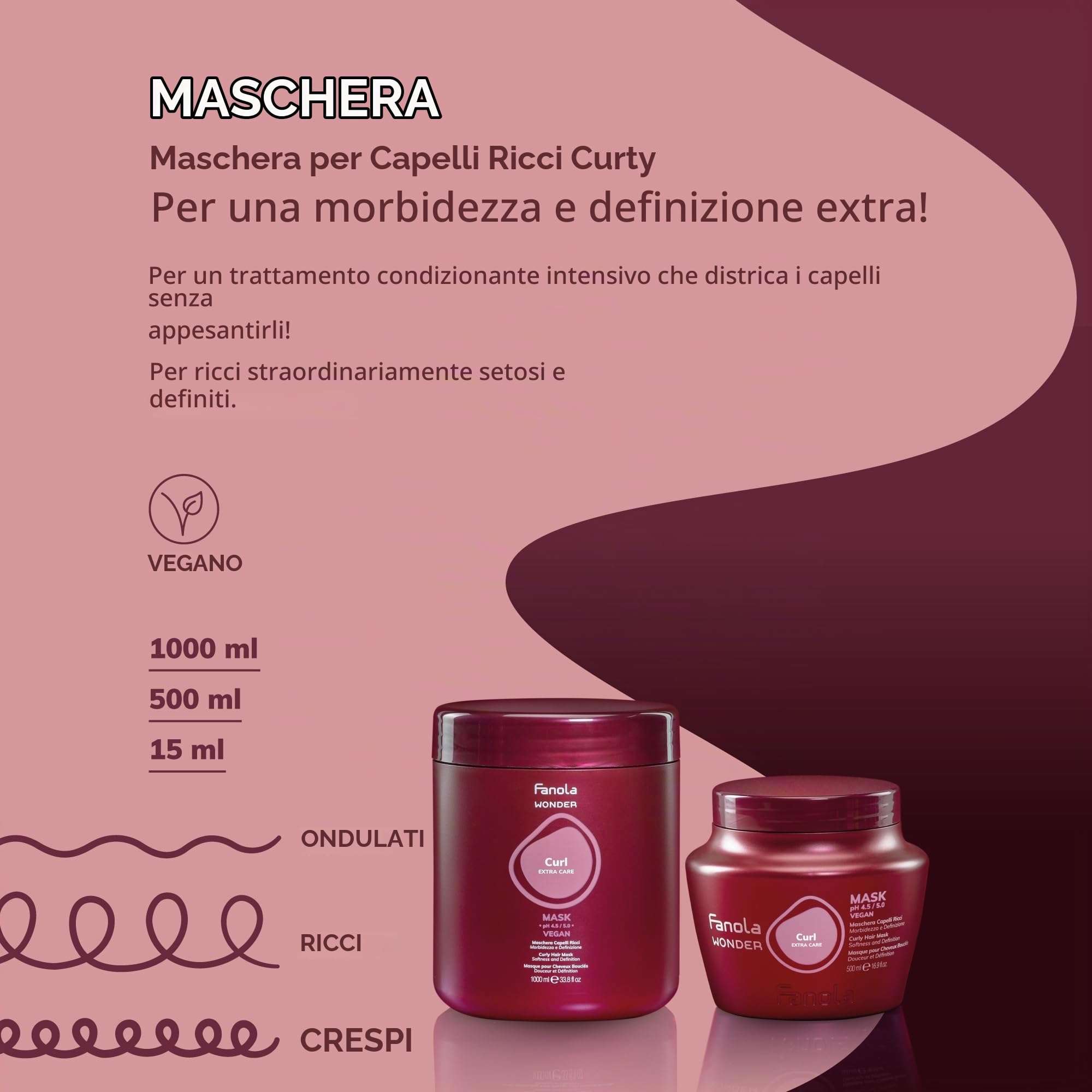 fanola-wonder-curl-maschera-capelli-ricci-e-ondulati-500-ml image 2