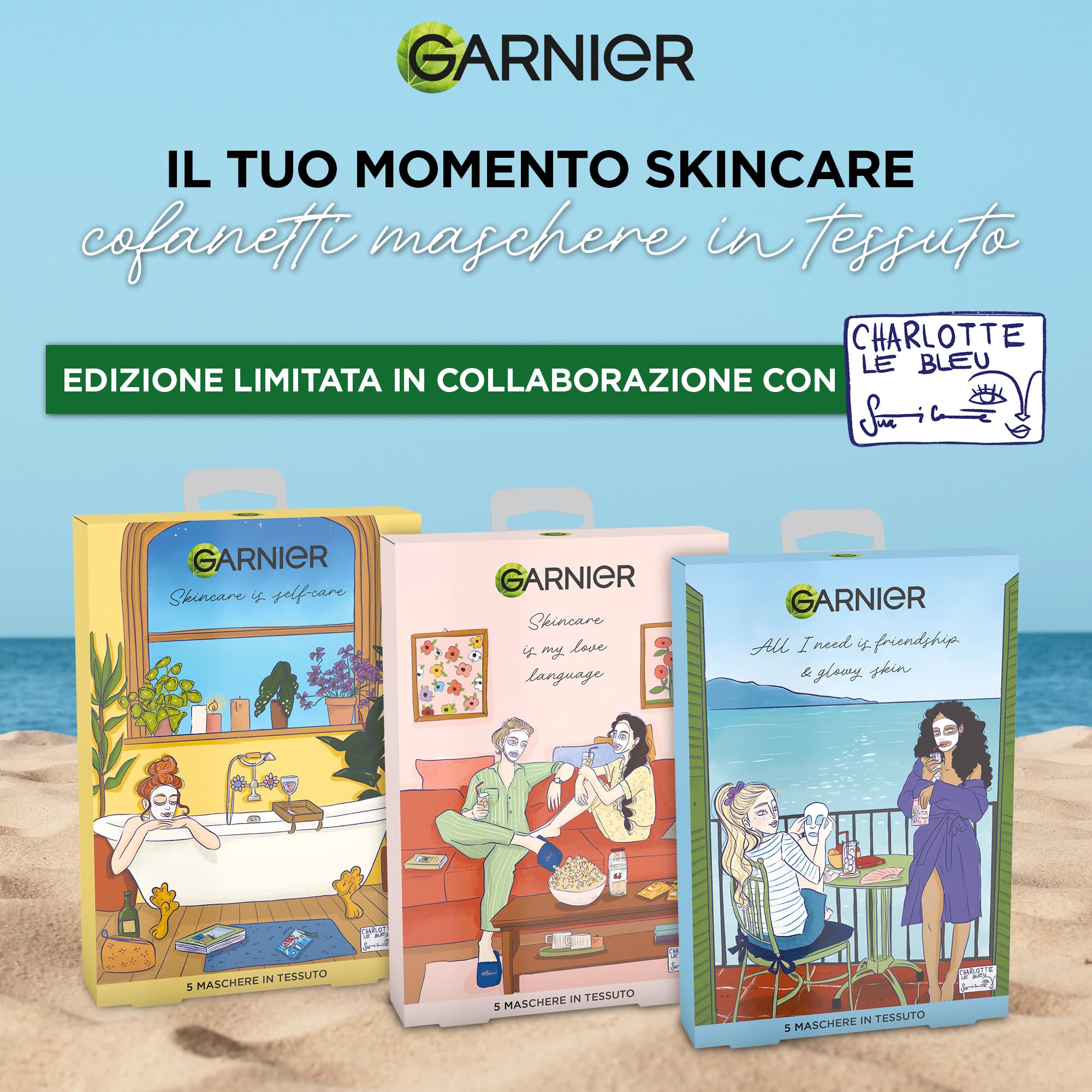 garnier-cofanetto-maschere-viso-in-tessuto-charlotte-lebleu-limited-edition-5-ma image 2