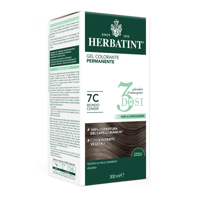 herbatint-gel-colorante-permanente-3-dosi-7c-biondo-cenere-300-ml image 1
