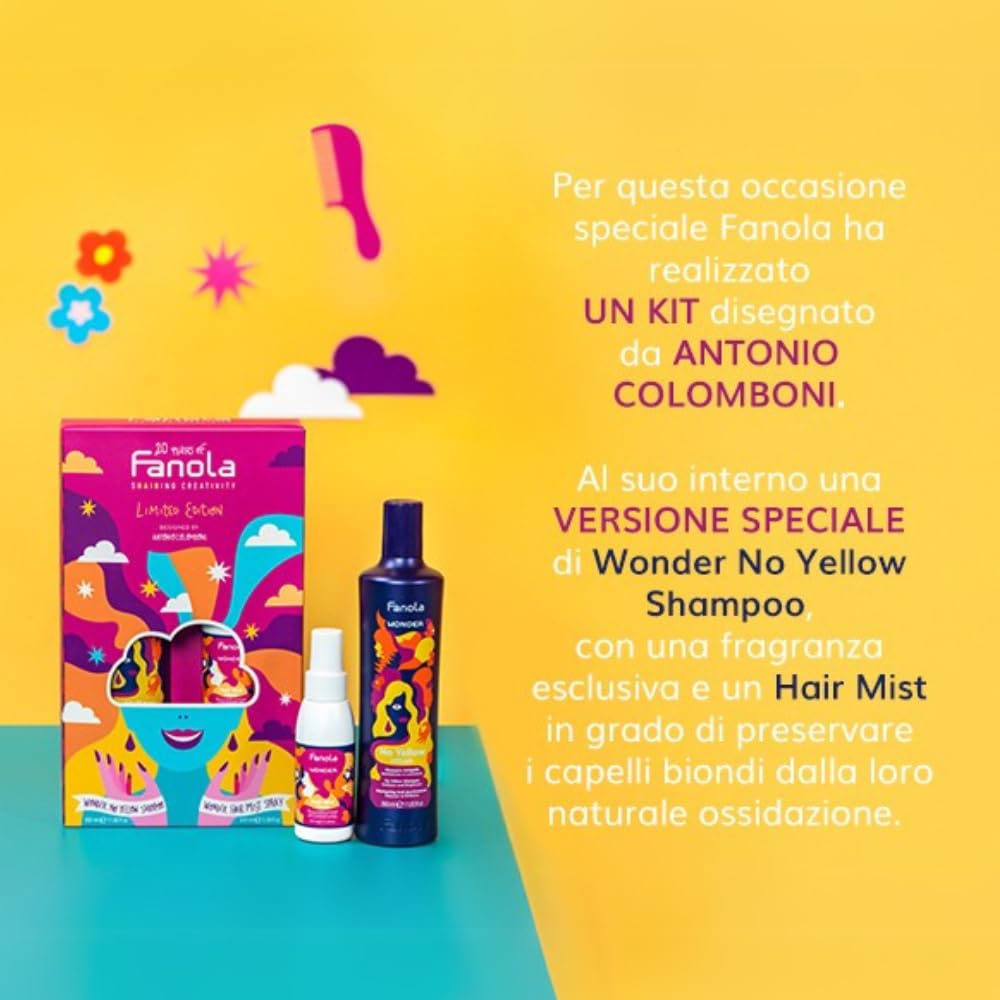 fanola-wonder-no-yellow-kit-shampoo-350-ml-spray-100-ml-edizione-20-anni image 4
