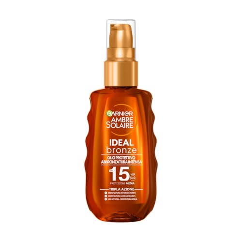 garnier-ambre-solaire-ideal-bronze-olio-protettivo-abbronzante-spf15-150-ml image 2