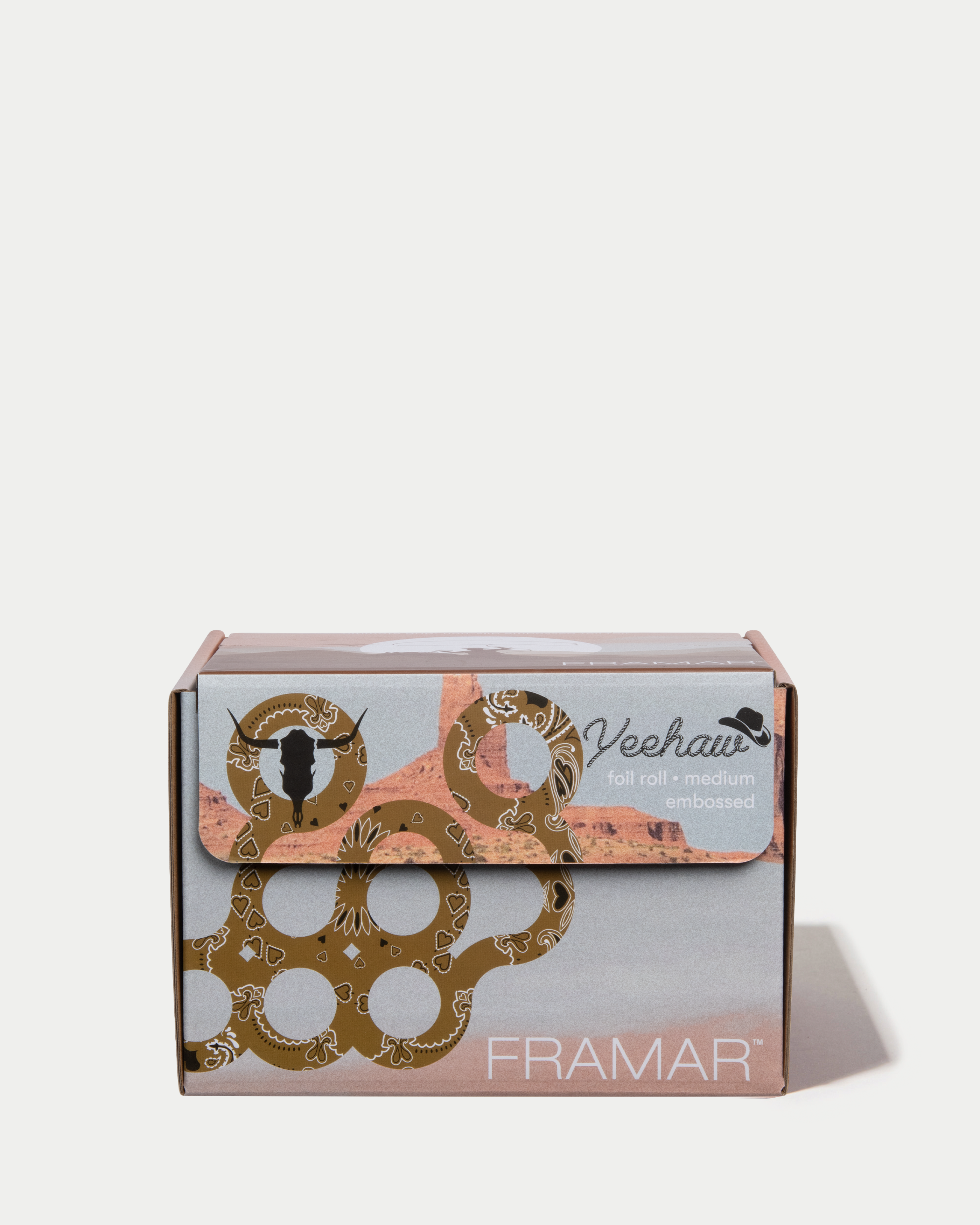 framar-yeehaw-embossed-roll-stagnola-cow-print-marrone-320-ft-a-lunghezza-libera image 2