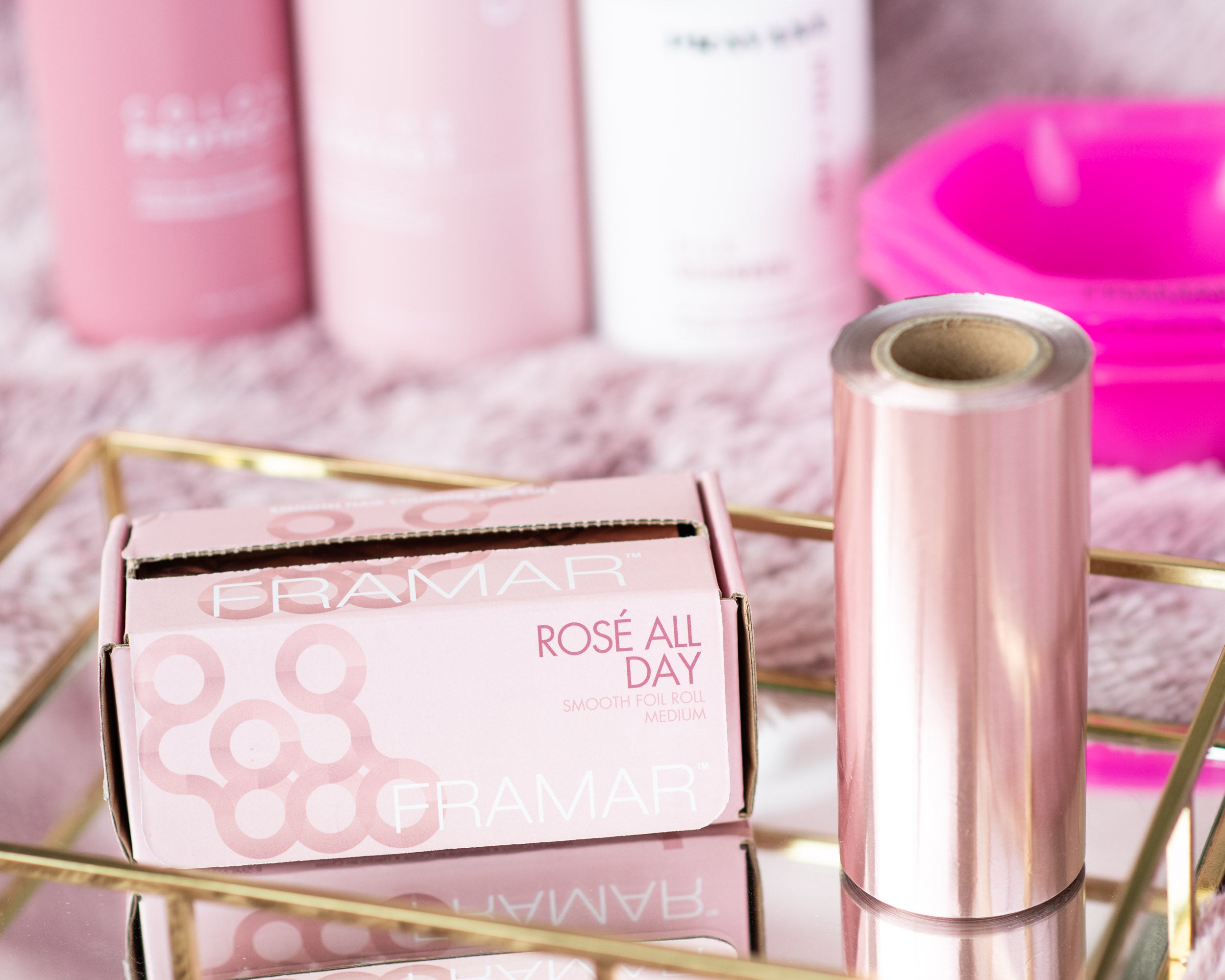 framar-rose-gold-foil-small-roll-medium-320-ft-rotolo-stagnola-rosa image 4