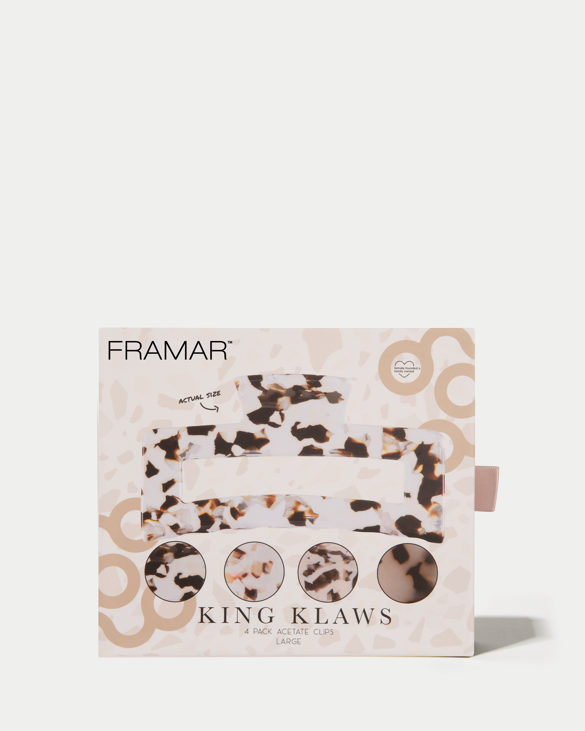 framar-king-klaws-acetate-mollette-in-acetato-tartarugato-4-pezzi image 2