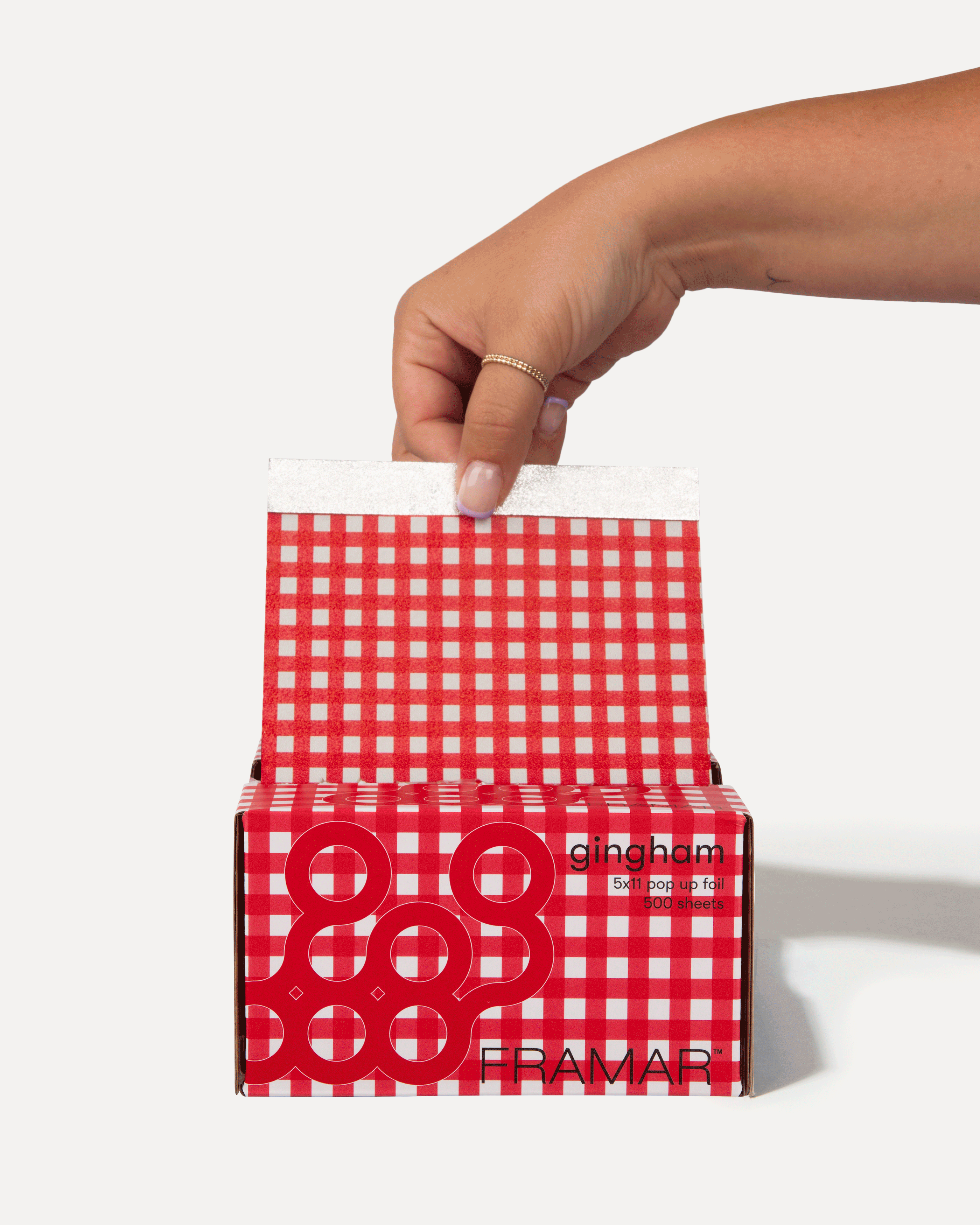 framar-5x11-pop-up-foil-red-gingham image 2