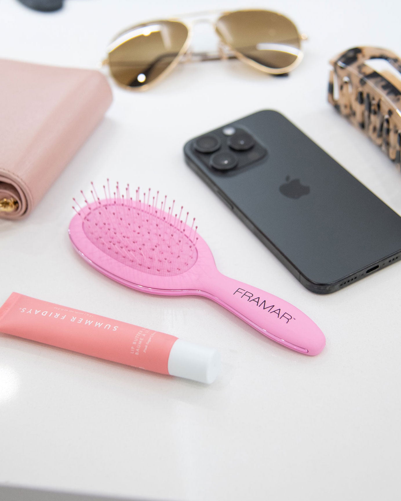 framar-mini-detangle-brush-pink-spazzola-districante-compatta image 4