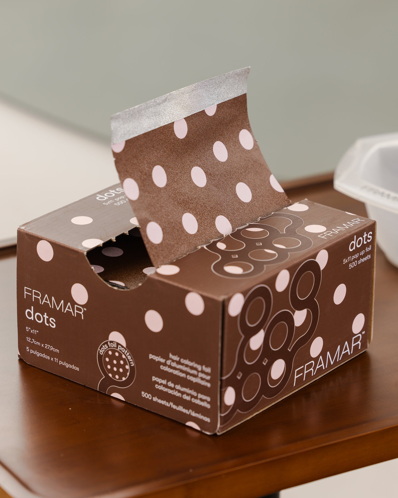 framar-5x11-pop-up-foil-500-fogli-chocolate-polka-dots image 3