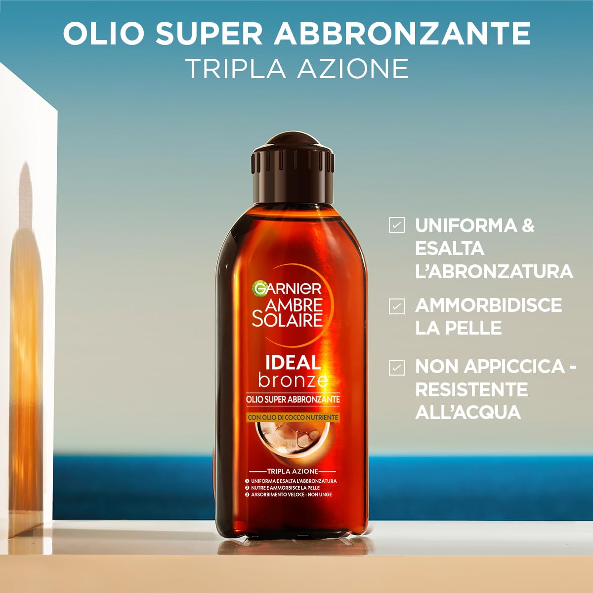 garnier-ambre-solaire-olio-abbronzante-intenso-al-cocco-200-ml image 2