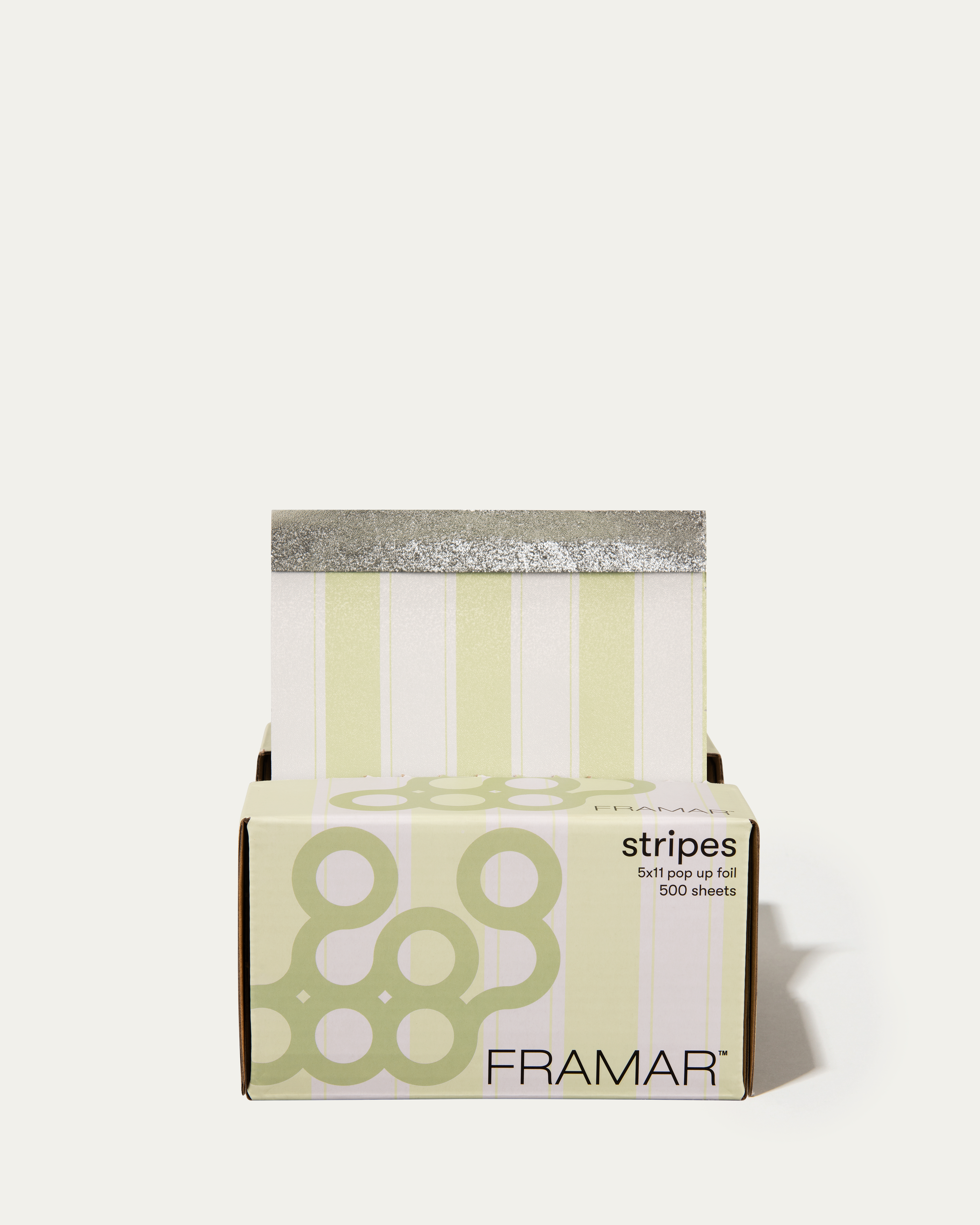 framar-5x11-pop-up-celery-stripes-fogli-alluminio-prelaminati-500-pezzi image 1