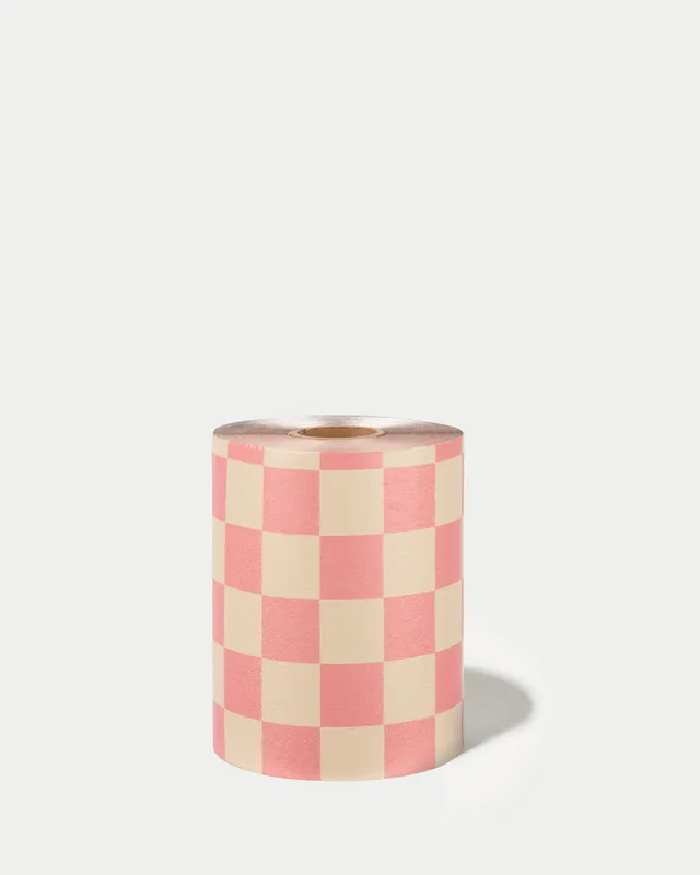framar-embossed-roll-beige-pink-checks-rotolo-foil-goffrato-320-ft image 1
