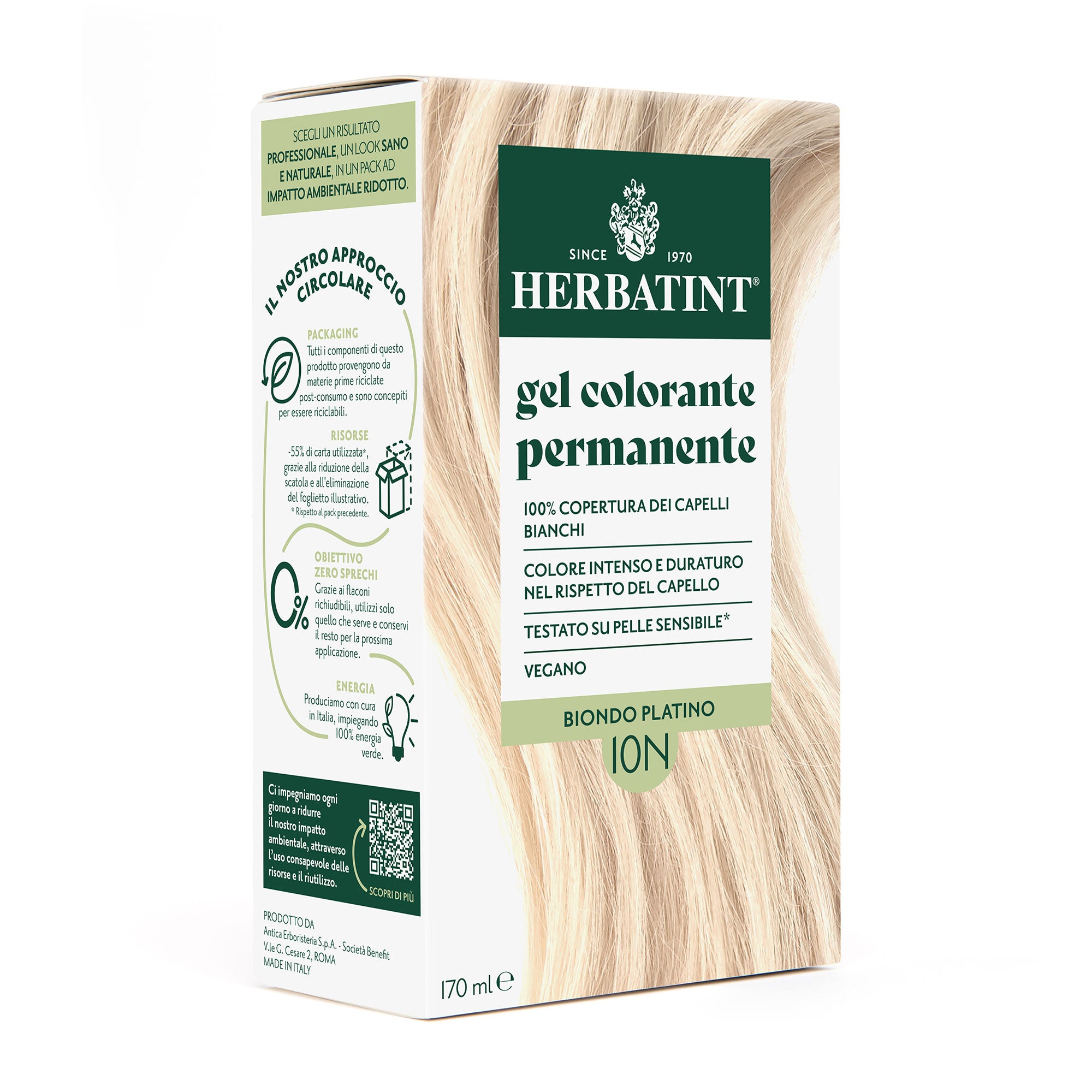 herbatint-gel-colorante-permanente-10n-biondo-platino-170-ml image 1