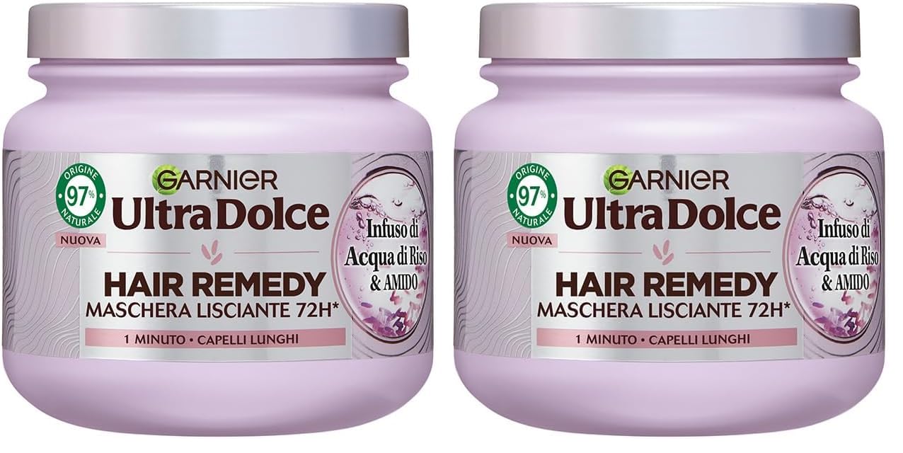 garnier-ultra-dolce-hair-remedy-maschera-lisciante-acqua-di-riso-340-ml image 7