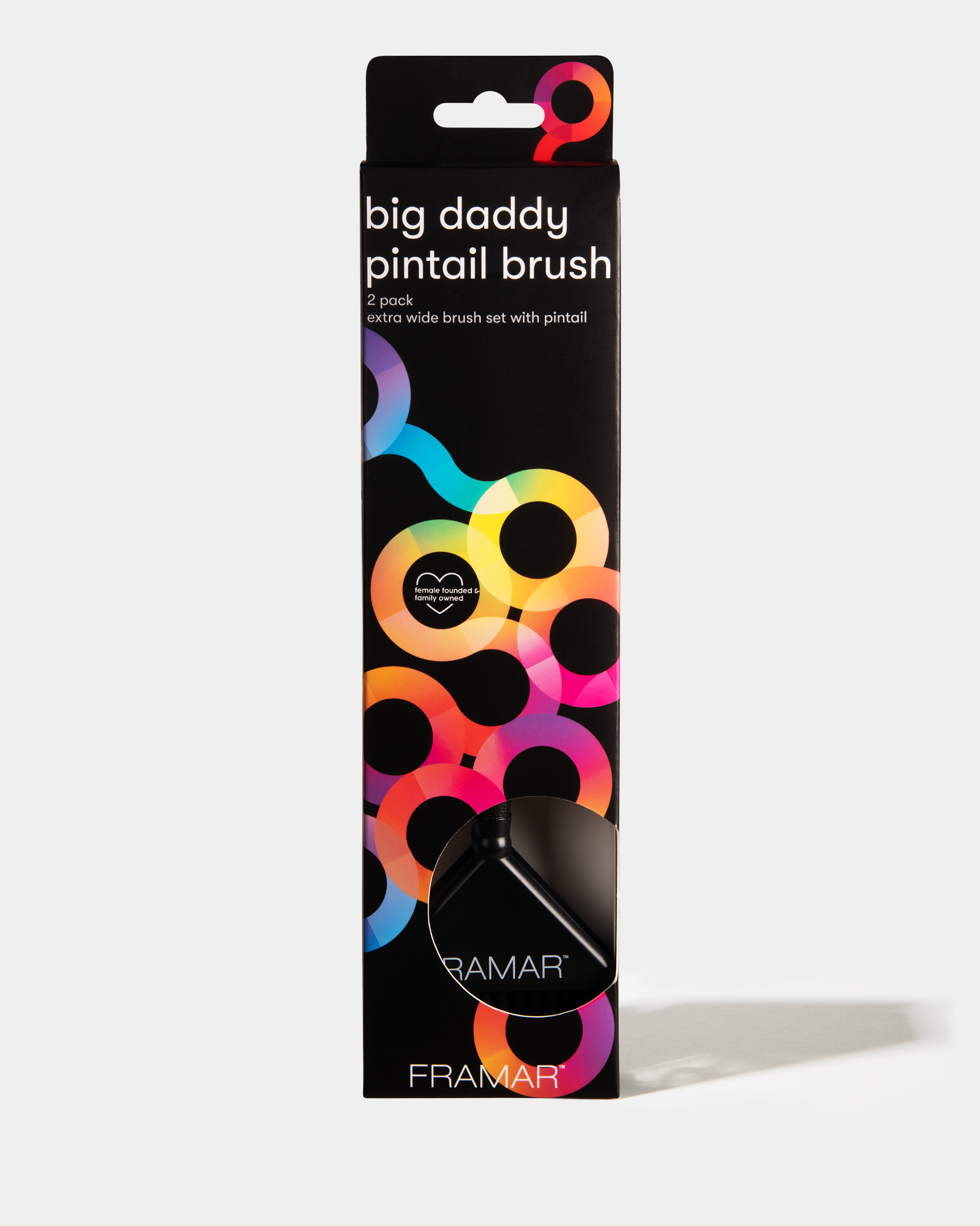 framar-pintail-big-daddy-brush-set-2-pezzi-pennelli-tinta-extra-larghi-neri image 2