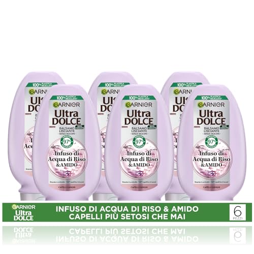 garnier-ultra-dolce-balsamo-lisciante-acqua-di-riso-e-amido-multi-pack-x6-da-250 image 6